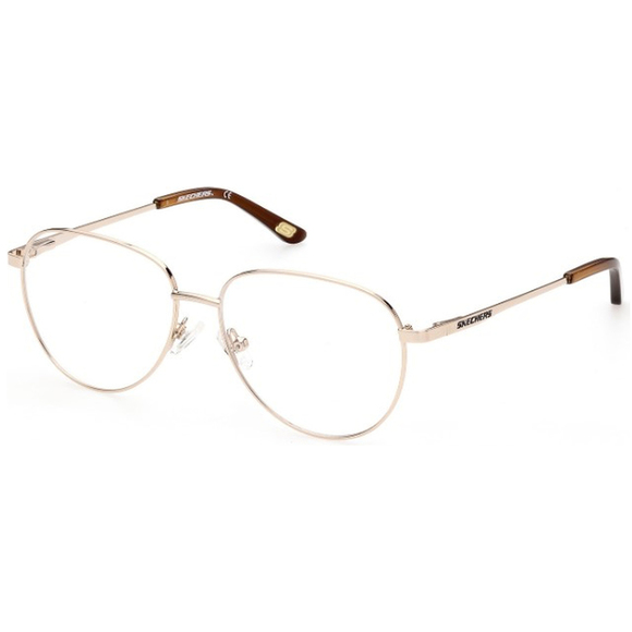 NWT SKECHERSSE3334 032 52 Pale Gold Eyeglasses